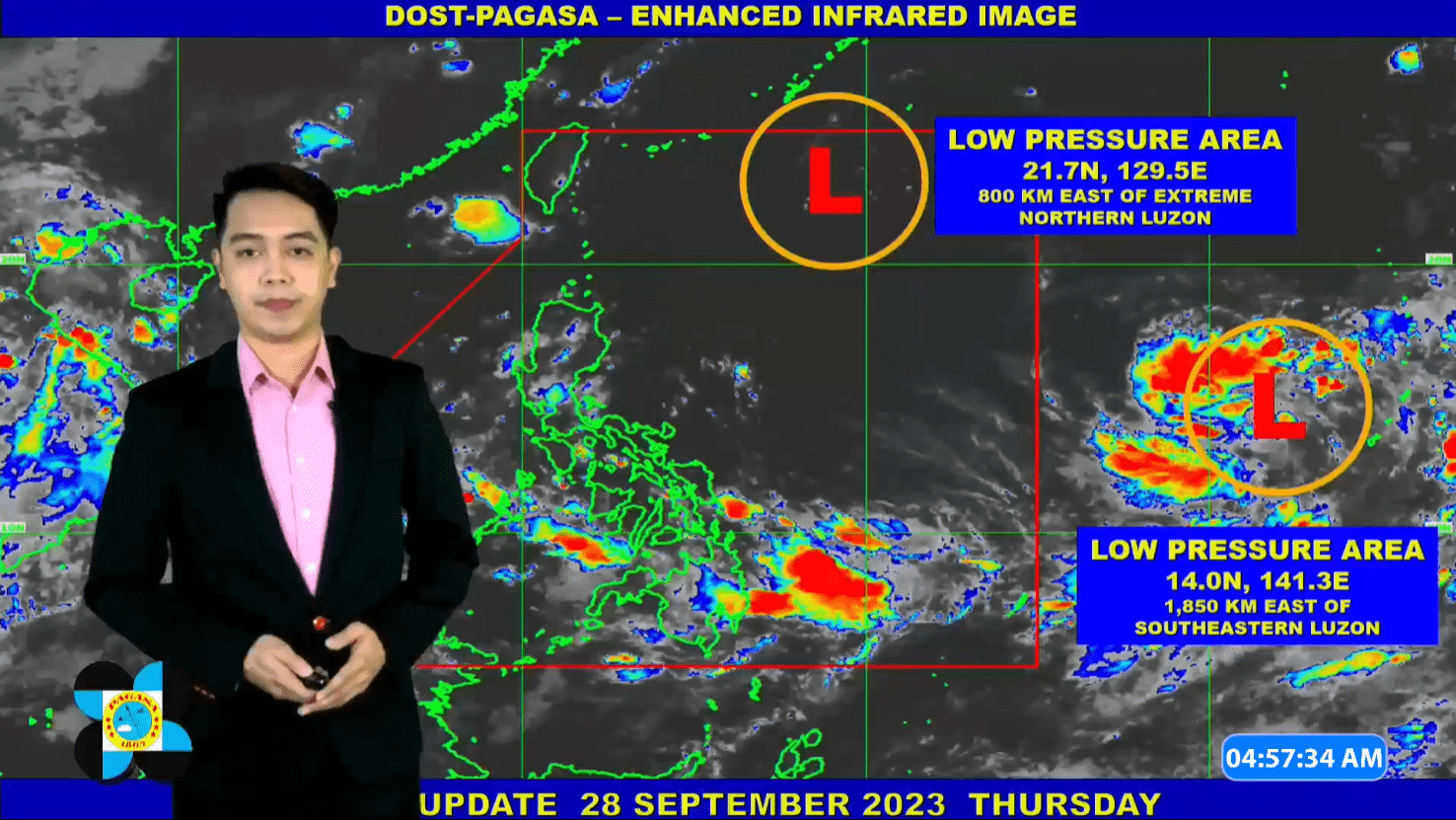 PAGASA monitors two LPAs inside, outside PAR